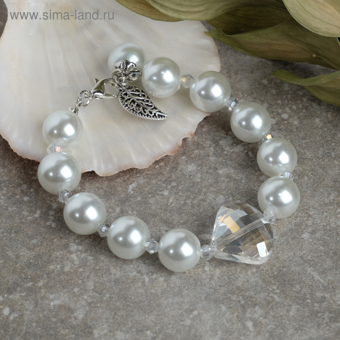 Браслет жемчуг "Сказка" листок, d=1,2, цвет белый в серебре, 20см
Браслет жемчуг "Сказка" листок, d=1,2, цвет белый в серебре, 20см