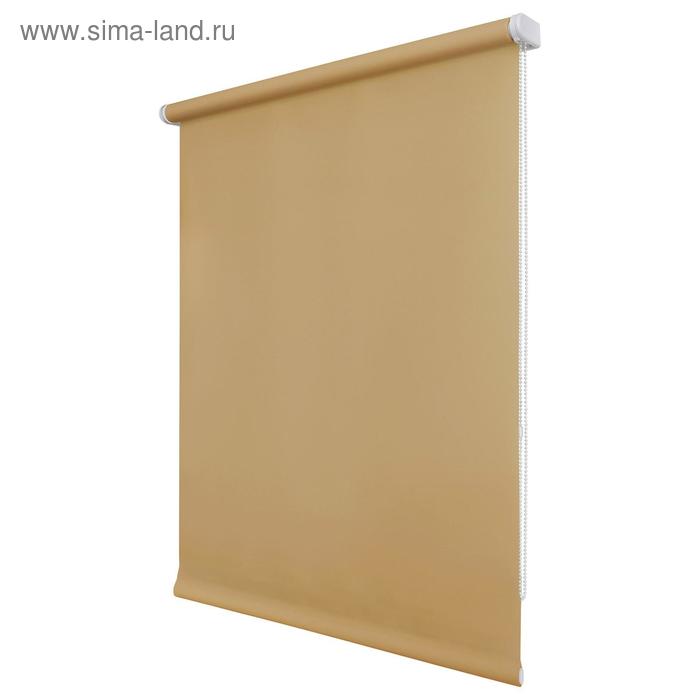 фото Рулонная штора «плайн», 90 х 175 см, цвет кофейный уют