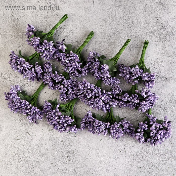 Букетик декоративных цветов 2см, фиолетовый 
Букетик декоративных цветов 2см, фиолетовый