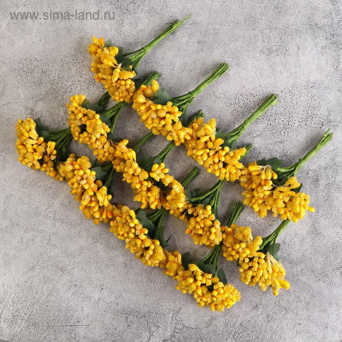 Букетик декоративных цветов 2см, жёлтый
Букетик декоративных цветов 2см, жёлтый