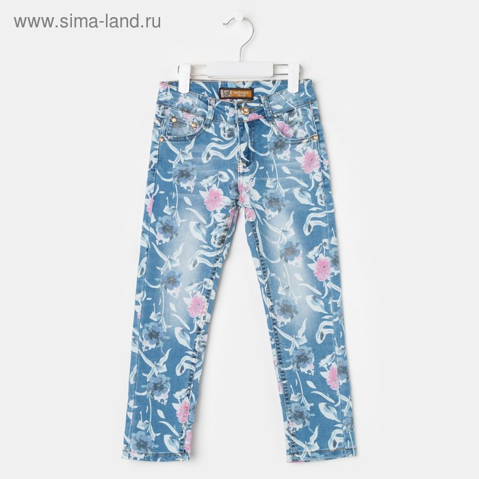 фото Джинсы для девочки, цвет синий, рост 110 см indigo jeans