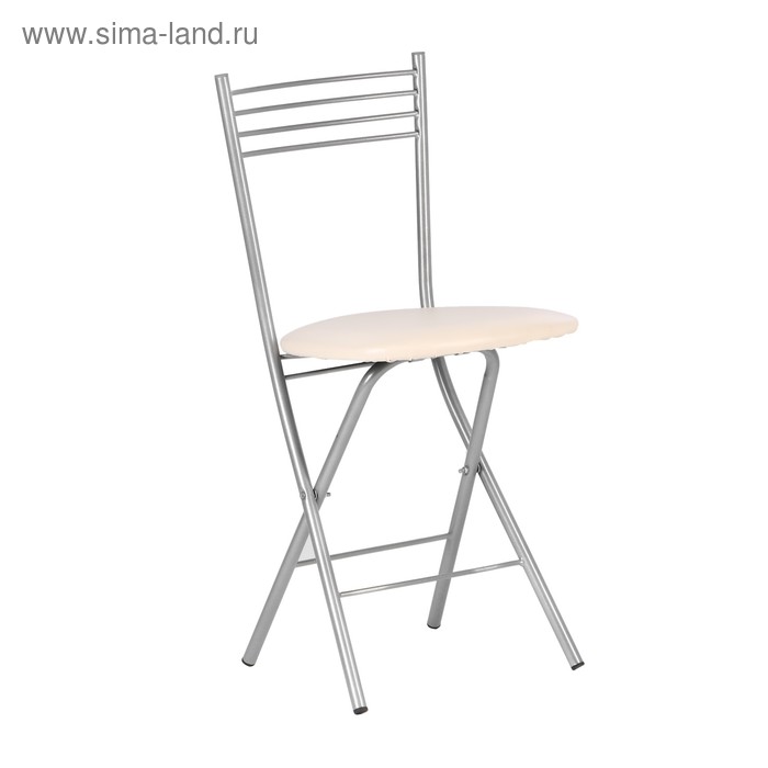 Стул складной "Сильвия" экокожа молочная/металлик
Стул складной "Сильвия" экокожа молочная/металлик