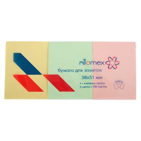 Набор блоков с липким краем 38 х 51мм, Pastel Attomex, 3 штуки х 100 листов, микс х 3 пастельных цвета
Набор блоков с липким краем 38 х 51мм, Pastel Attomex, 3 штуки х 100 листов, микс х 3 пастельных цвета