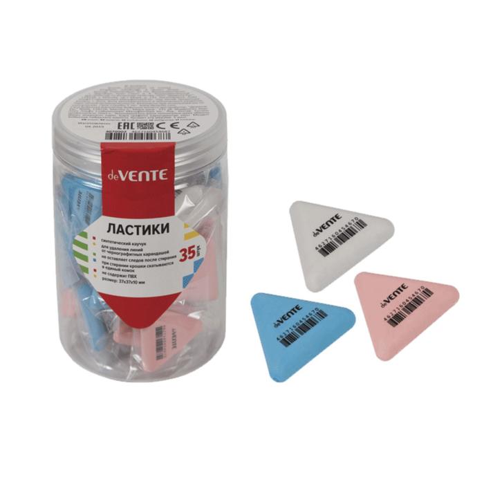 Ластик deVENTE Trio, синтетический, 37 х 37 х 10 мм, треугольный, МИКС (штрих-код на каждом ластике)
Ластик deVENTE Trio, синтетический, 37 х 37 х 10 мм, треугольный, МИКС (штрих-код на каждом ластике)