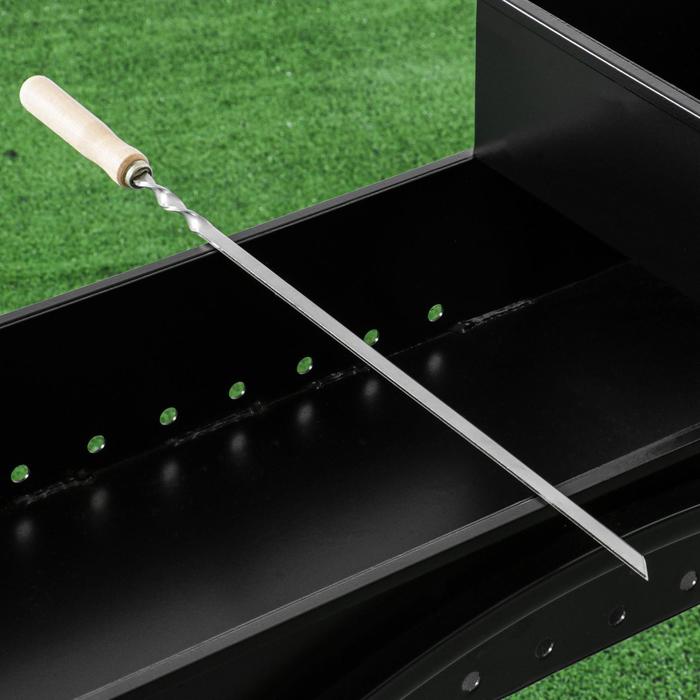 Шампур с деревянной ручкой "Уголок", 60 х 1 см, нержавеющая сталь 3 мм
Шампур с деревянной ручкой "Уголок", 60 х 1 см, нержавеющая сталь 3 мм