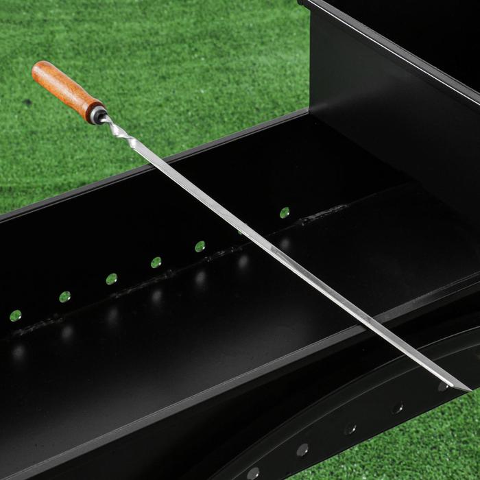 Шампур с деревянной ручкой "Уголок", 65 х 1 см, нержавеющая сталь 3 мм
Шампур с деревянной ручкой "Уголок", 65 х 1 см, нержавеющая сталь 3 мм