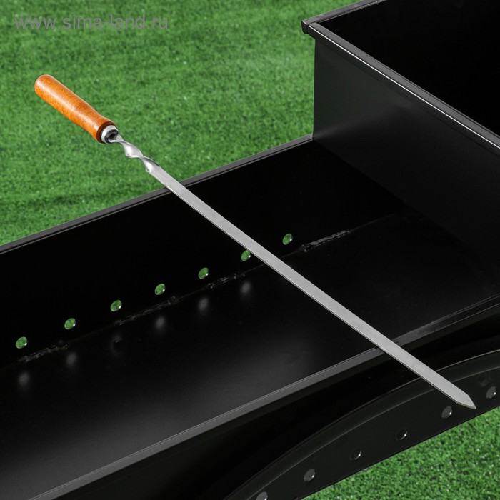 Шампур с деревянной ручкой "Премиум", 65 х 1,25 см, нержавеющая сталь 2 мм
Шампур с деревянной ручкой "Премиум", 65 х 1,25 см, нержавеющая сталь 2 мм