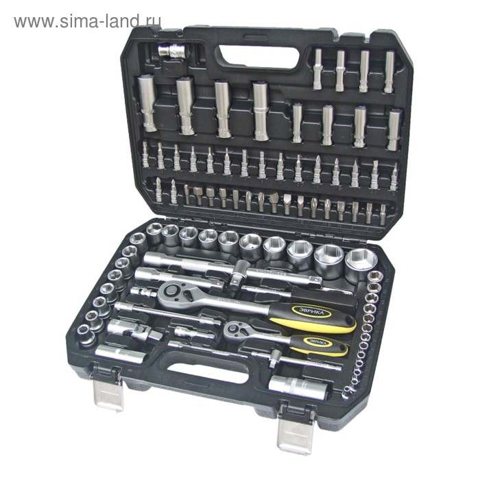 Набор торцевых головок "ЭВРИКА" ER-80094, 1/4", 1/2" DR 6-гранный, 94 предмета, пластиковый кейс 5
Набор торцевых головок "ЭВРИКА" ER-80094, 1/4", 1/2" DR 6-гранный, 94 предмета, пластиковый кейс 5