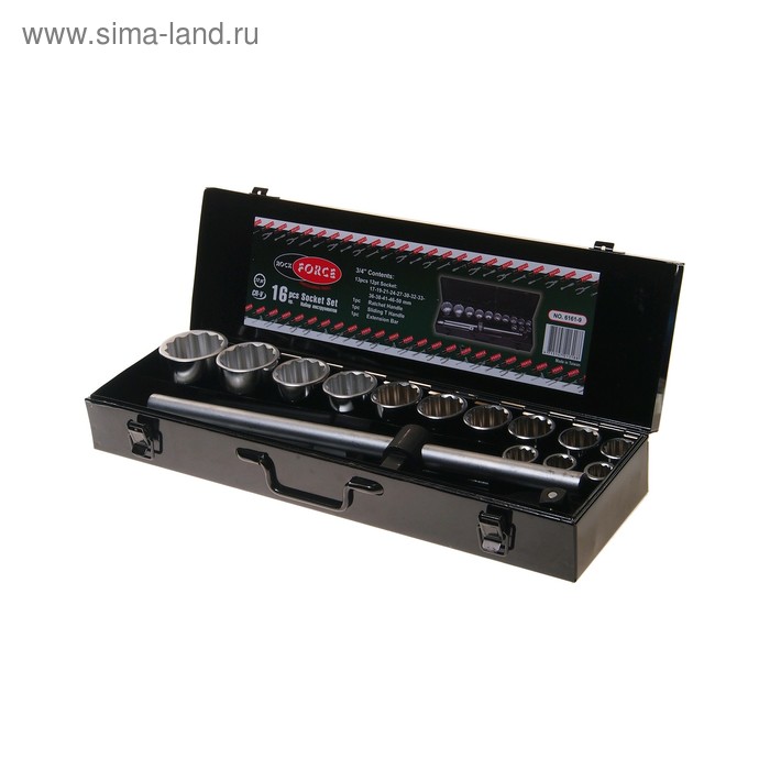 Набор инструментов ROCKFORCE RF-6161-9, 3/4"DR 12-гранный, 16 предметов
Набор инструментов ROCKFORCE RF-6161-9, 3/4"DR 12-гранный, 16 предметов