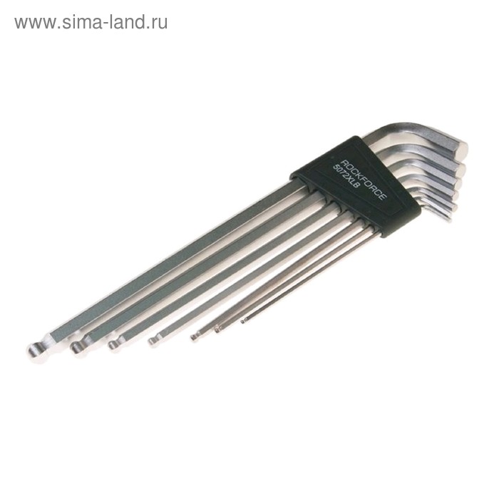 Набор ключей ROCKFORCE RF-5072XLB, шестигранных, экстрадлинных, с шаром, 7 предметов
Набор ключей ROCKFORCE RF-5072XLB, шестигранных, экстрадлинных, с шаром, 7 предметов