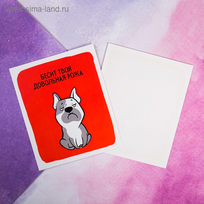 Открытка-инстаграм "Довольная рожа" 8,8 х 10,7 см
Открытка-инстаграм "Довольная рожа" 8,8 х 10,7 см