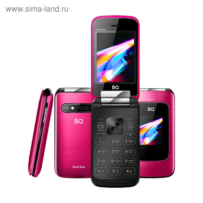 фото Сотовый телефон bq m-2814 shell duo 2,8", 32мб, microsd, 2 sim, розовый