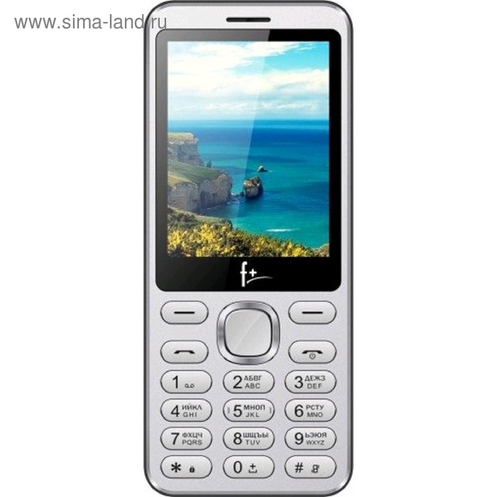 Сотовый телефон F+ S286 2,8", microSD, 2 sim, серебро
Сотовый телефон F+ S286 2,8", microSD, 2 sim, серебро
