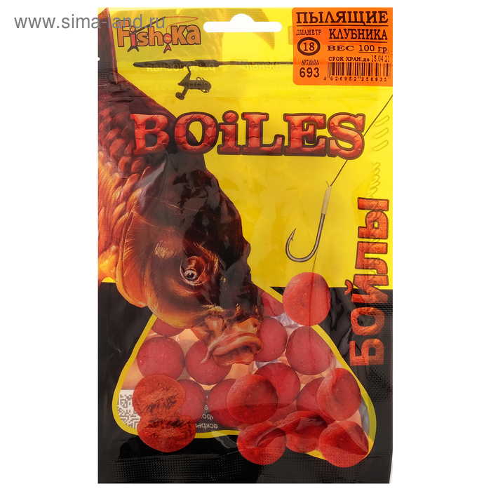 Бойлы Fish-ka пылящие, клубника 18 мм, 100 г
Бойлы Fish-ka пылящие, клубника 18 мм, 100 г