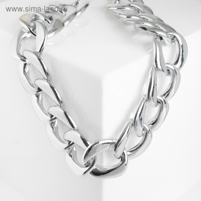 Колье "Цепь бруклин" крупные звенья, цвет серебро, 50см
Колье "Цепь бруклин" крупные звенья, цвет серебро, 50см
