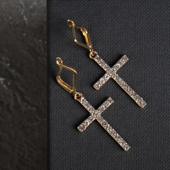 Серьги со стразами "Крестики" на квадрате в огранке, цвет белый в золоте
Серьги со стразами "Крестики" на квадрате в огранке, цвет белый в золоте