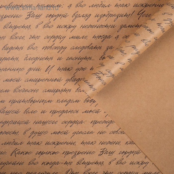 Бумага упаковочная крафтовая «Литература», 50 х 70 см
Бумага упаковочная крафтовая «Литература», 50 х 70 см