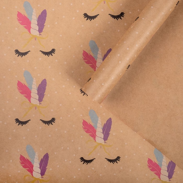 Бумага упаковочная крафтовая "Единороги" 50х70 см
Бумага упаковочная крафтовая "Единороги" 50х70 см