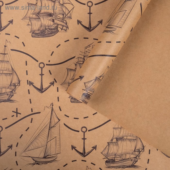 Бумага упаковочная крафтовая "Морская" 50х70 см
Бумага упаковочная крафтовая "Морская" 50х70 см