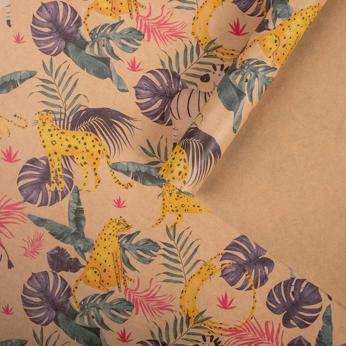 Бумага упаковочная крафтовая «Экзотика», 50 х 70 см
Бумага упаковочная крафтовая «Экзотика», 50 х 70 см