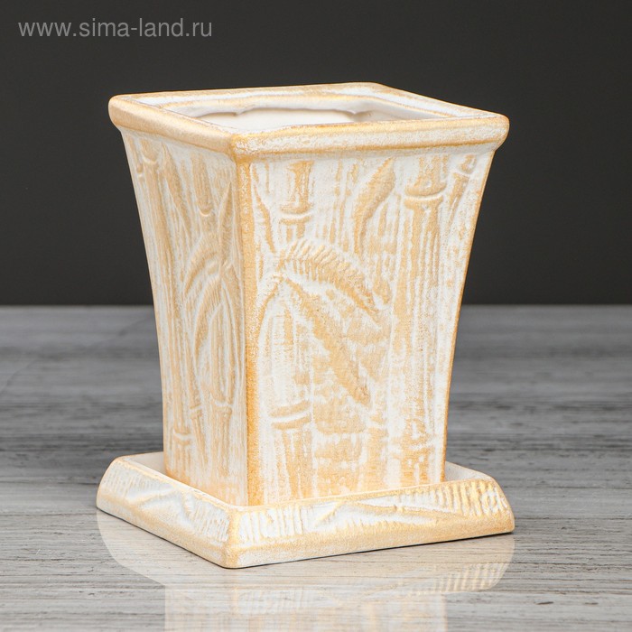 Цветочный горшок "Бамбук" бежевый, 0.6 л
Цветочный горшок "Бамбук" бежевый, 0.6 л