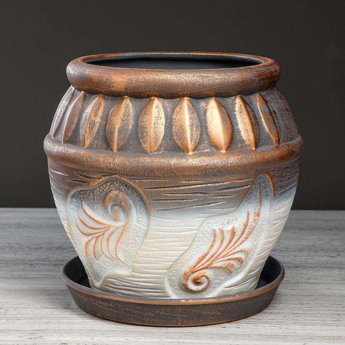 Горшок для цветов "Ветка", белый цвет, 10 л
Горшок для цветов "Ветка", белый цвет, 10 л