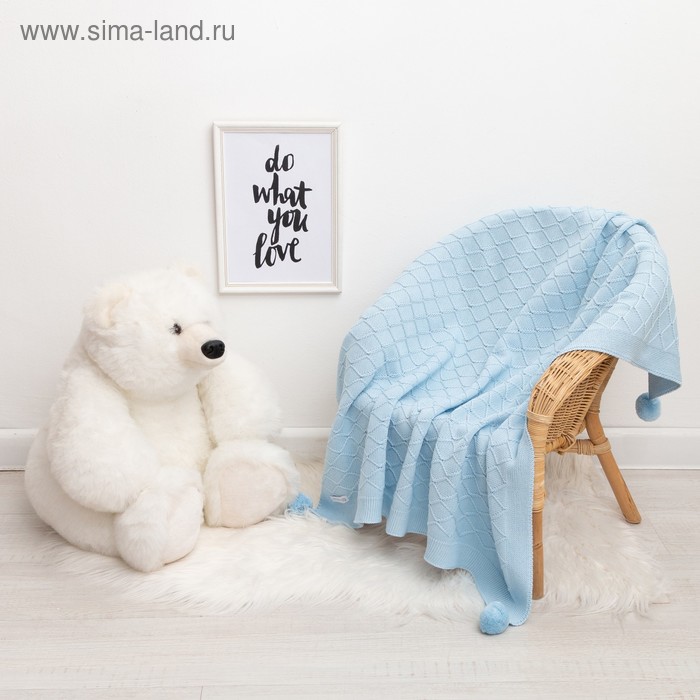 Вязаный плед Крошка Я Рисунок ромб, 90х90 см, цвет голубой
Вязаный плед Крошка Я Рисунок ромб, 90х90 см, цвет голубой