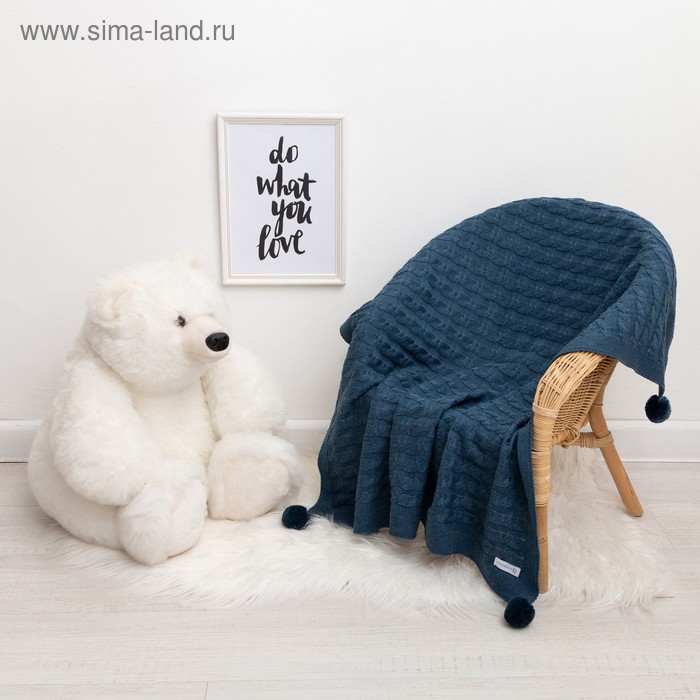 Вязаный плед Крошка Я Рисунок коса, 90х90 см, цвет синий
Вязаный плед Крошка Я Рисунок коса, 90х90 см, цвет синий