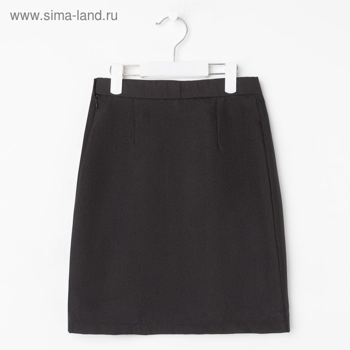 фото Школьная юбка для девочки, цвет чёрный, рост 134 мануфактурная лавка