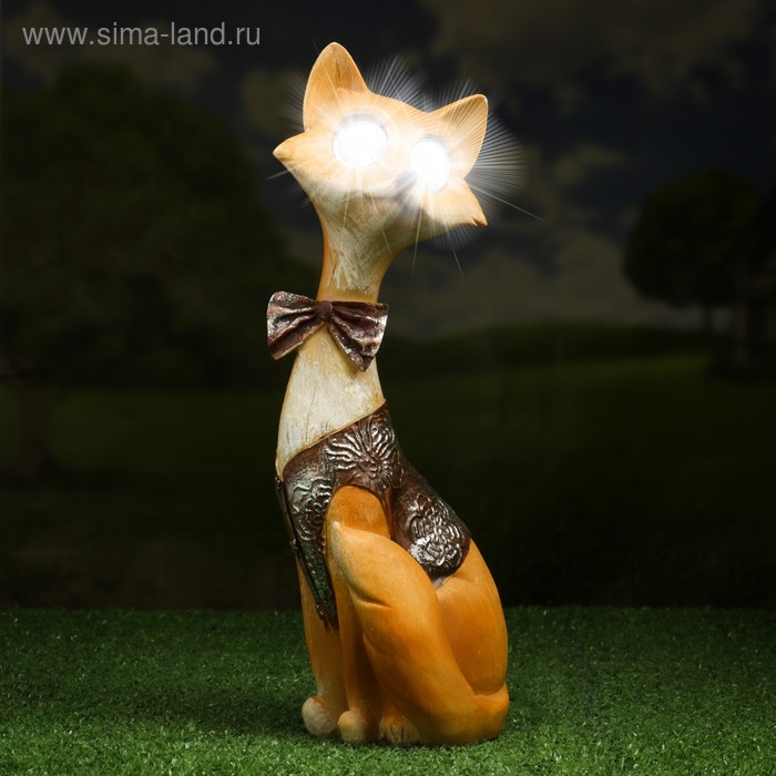 фото Садовый светильник "лис джентельмен" на солнечной батарее, 32 см хорошие сувениры
