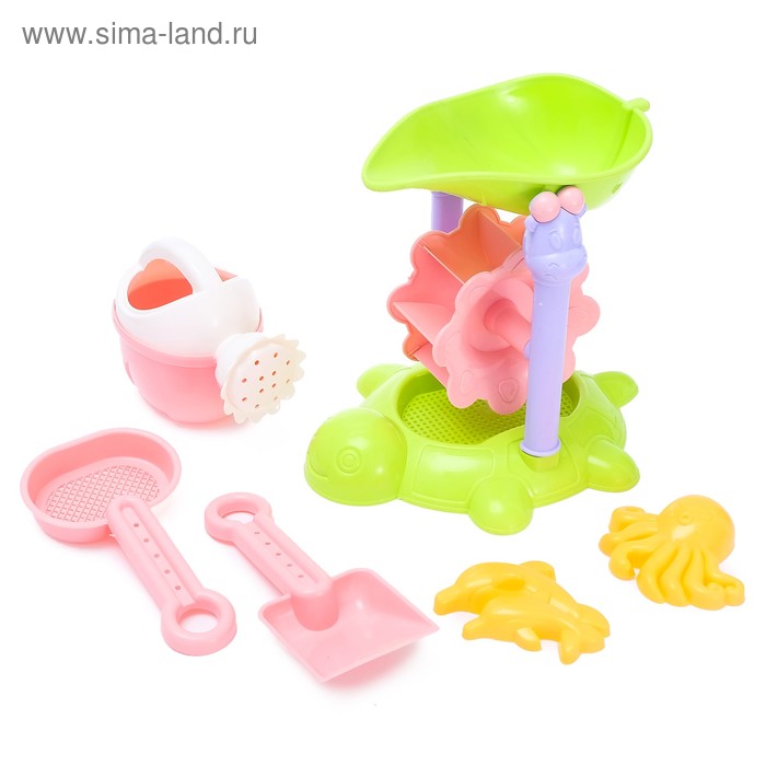 Песочный набор «Морские истории», с лейкой, формочками, лопатками, МИКС
Песочный набор «Морские истории», с лейкой, формочками, лопатками, МИКС