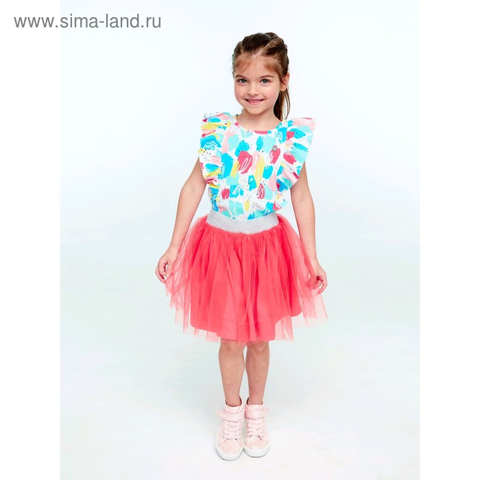 фото Юбка для девочки, рост 110 см, цвет розовый umka