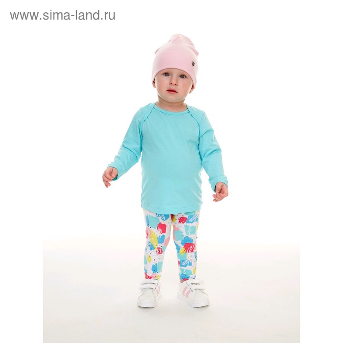 фото Футболка для девочки, рост 80 см, цвет голубой umka