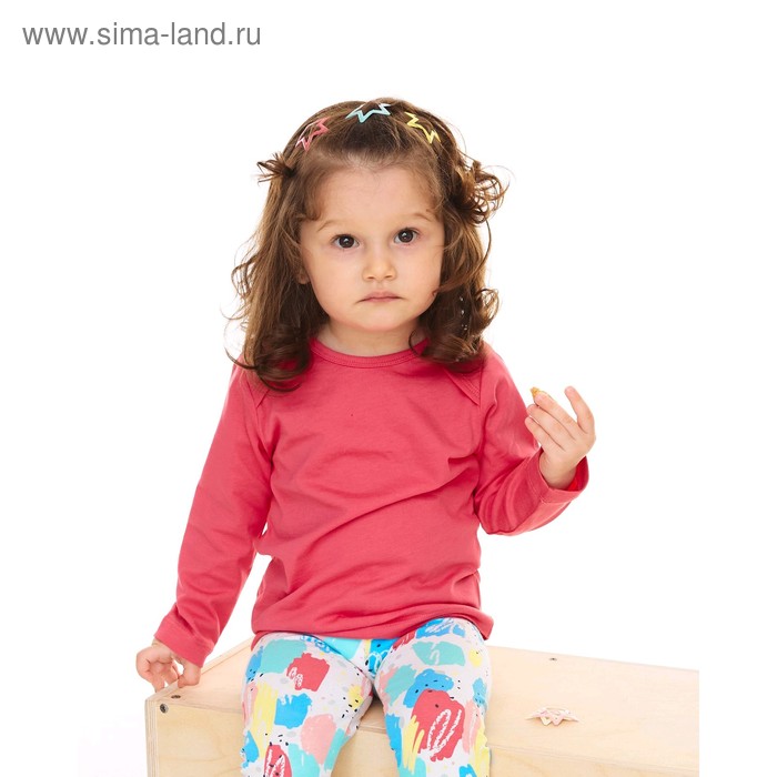 фото Футболка для девочки, рост 86 см, цвет красный umka