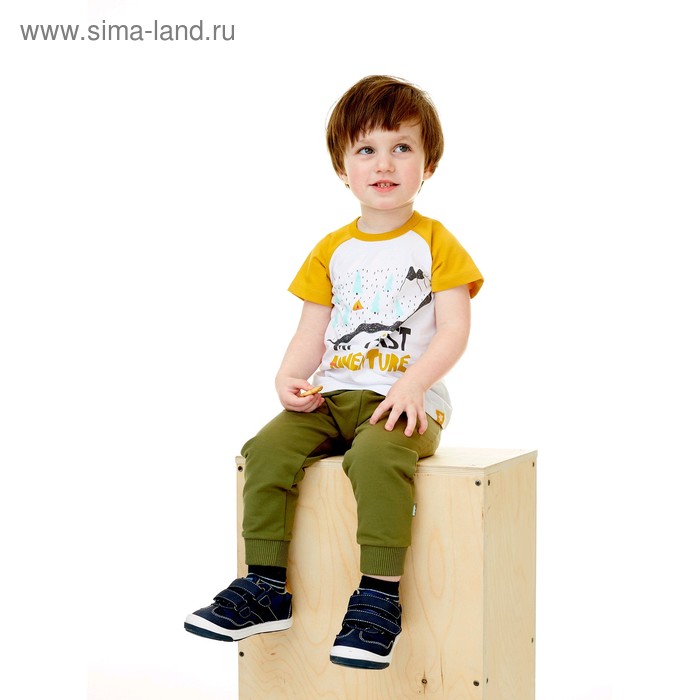 фото Футболка для мальчика, рост 92 см, цвет белый, жёлтый umka