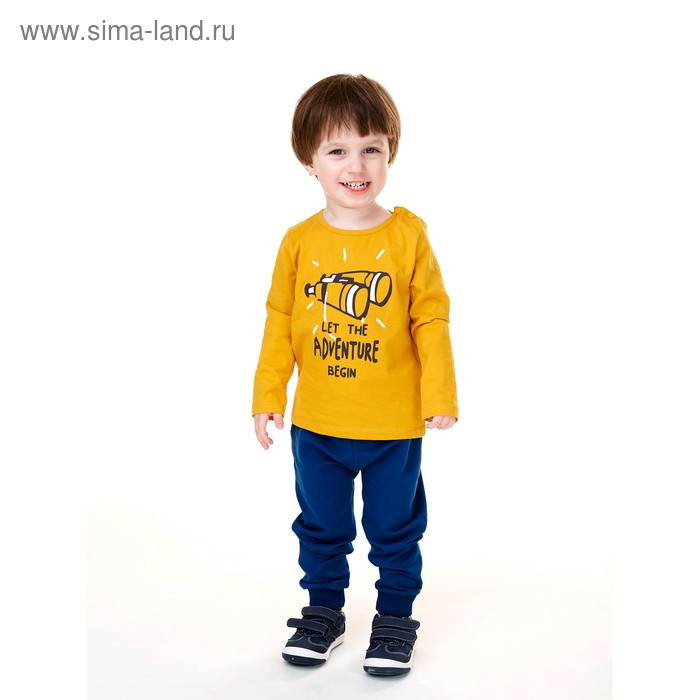 фото Футболка для мальчика, рост 80 см, цвет жёлтый umka
