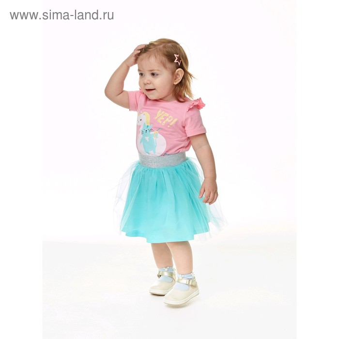 фото Футболка для девочки, рост 80 см, цвет розовый umka