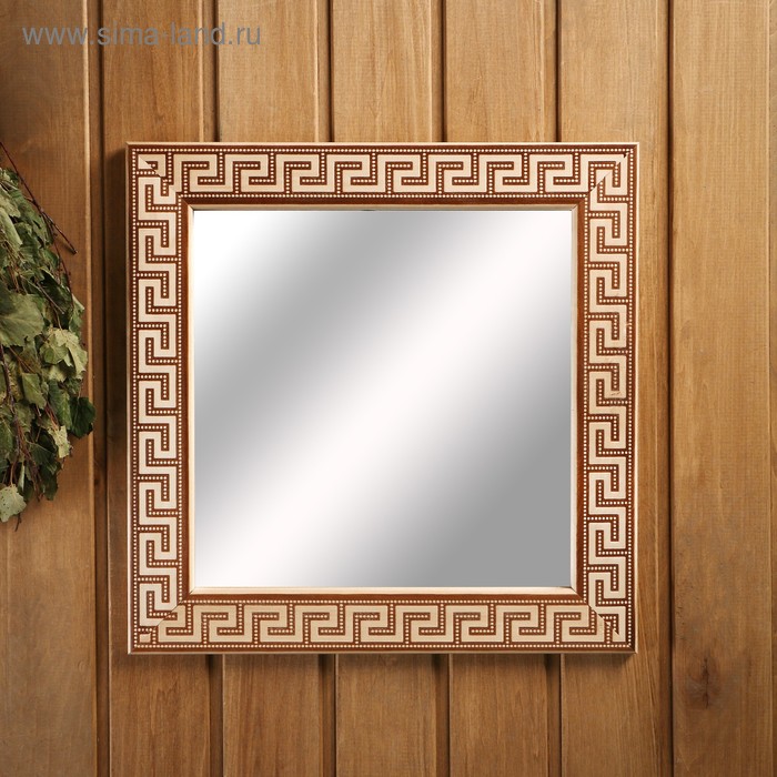 Зеркало настенное "Греческое" для бани, 38×38 см
Зеркало настенное "Греческое" для бани, 38×38 см
