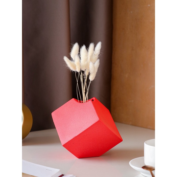 Ваза керамическая "Куб", настольная, коралловая, 12 см, 1 сорт
Ваза керамическая "Куб", настольная, коралловая, 12 см, 1 сорт