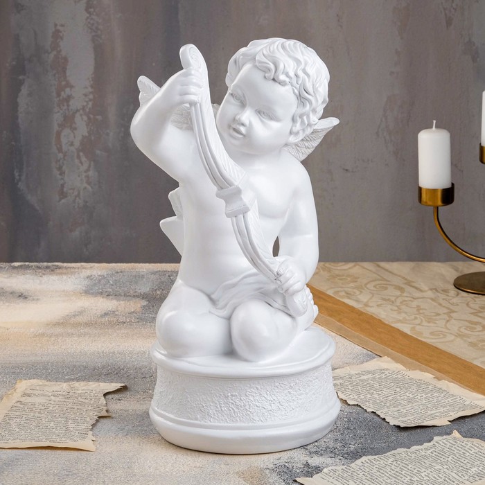 Статуэтка "Ангел Купидон на подставке", белая, гипс, 40 см
Статуэтка "Ангел Купидон на подставке", белая, гипс, 40 см