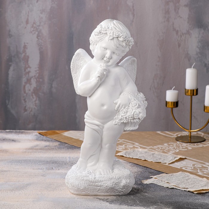 Статуэтка "Ангел с корзиной" белый, 47 см
Статуэтка "Ангел с корзиной" белый, 47 см