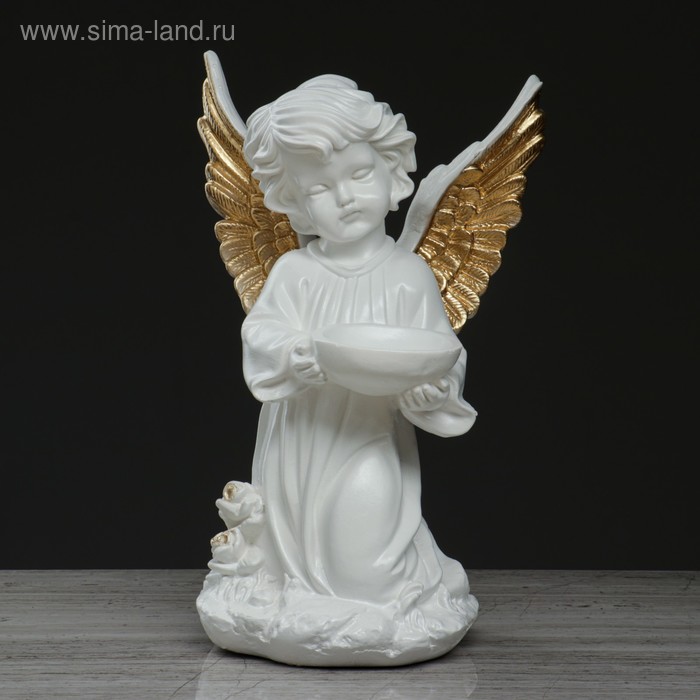 Статуэтка "Ангел с чашей", бело-золотая, 33 см
Статуэтка "Ангел с чашей", бело-золотая, 33 см