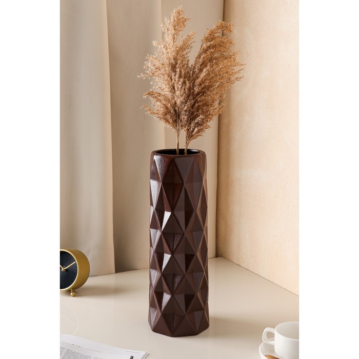 Ваза керамическая "Поли", настольная, муар, коричневая, 40 см
Ваза керамическая "Поли", настольная, муар, коричневая, 40 см