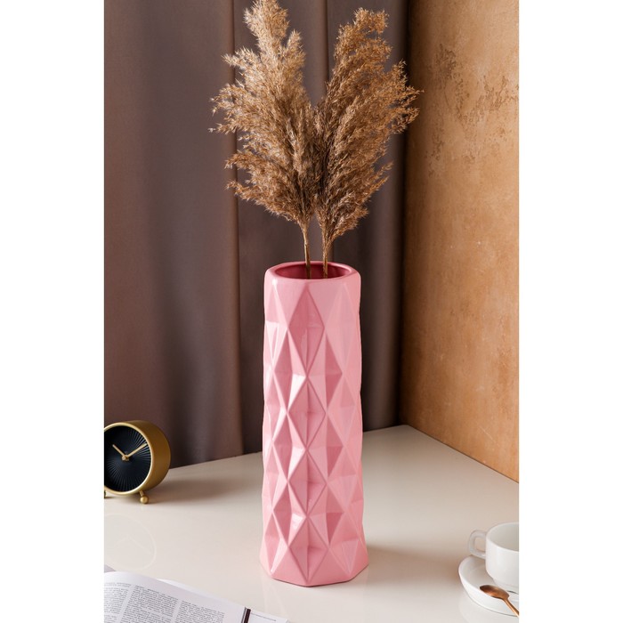 Ваза керамическая "Поли", настольная, глазурь, розовая, 41 см ,
Ваза керамическая "Поли", настольная, глазурь, розовая, 41 см ,