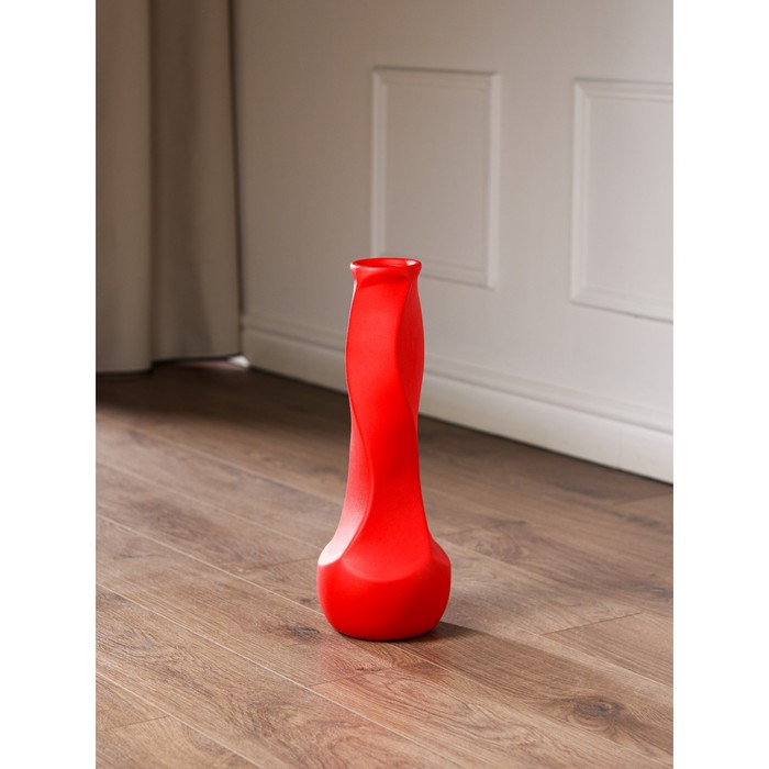 Ваза керамическая "Самбука", напольная, муар, красная, 41 см
Ваза керамическая "Самбука", напольная, муар, красная, 41 см