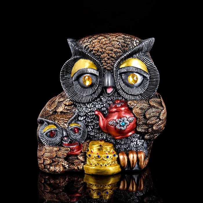 Копилка "Сова-мама с чайником", бронзовый цвет, цветная, 28 см
Копилка "Сова-мама с чайником", бронзовый цвет, цветная, 28 см