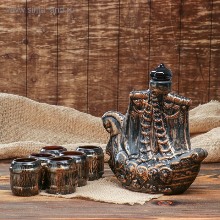 Набор для вина "Парусник", бронза, 7 предметов, 1.2/0.1 л
Набор для вина "Парусник", бронза, 7 предметов, 1.2/0.1 л