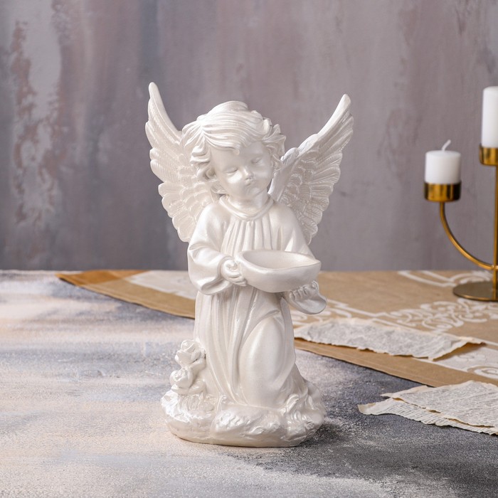 Статуэтка "Ангел с чашей", перламутровая, 33 см
Статуэтка "Ангел с чашей", перламутровая, 33 см
