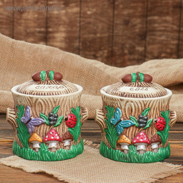 Набор для специй "Пенёк", 2 предмета, цветной, керамика, 0.5 л
Набор для специй "Пенёк", 2 предмета, цветной, керамика, 0.5 л