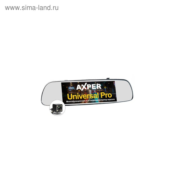 фото Видеорегистратор зеркало axper universal pro 7", fullhd,wi-fi, 2 камеры, gps